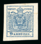 Stamp of Austria » 1850 Issue Austria Österreich 1850 9Kr M III