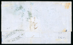 Stamp of Romania » 1858 (1st Nov.) - 1861 Moldavia - Handstruck at Jassy - Imperforate 40 pa. blue on bluish paper on cover from Galatz to Berlad