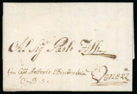 Stamp of Ionian Islands » Venetian Republic Ionian Islands 1783 entire and duplicate to Venice by different ships