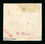 Stamp of Romania » 1858 (1st Nov.) - 1861 Moldavia - Handstruck at Jassy - Imperforate 80 parale brick red on yellowish (white) paper, used example cancelled by FRANCO BERLAD