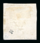 Stamp of Romania » 1858 (1st Nov.) - 1861 Moldavia - Handstruck at Jassy - Imperforate 80 parale brick red on yellowish paper on fragment, cancelled FRANCO DOROEHOI