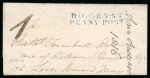 Stamp of Ireland » Postal History (Arranged alphabetically by County) Dublin - Digges Street: 1816 Small neat folded entire