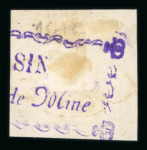 Stamp of Romania » 1858 (1st Nov.) - 1861 Moldavia - Handstruck at Jassy - Imperforate 80 parale brick red on fragment cancelled FRANCO PIATRA marking in blue