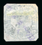 Stamp of Romania » 1858 (1st Nov.) - 1861 Moldavia - Handstruck at Jassy - Imperforate 40 parale blue on bluish paper, cancelled JASSY MOLDOVA