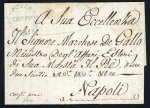 Stamp of Ionian Islands » Postal History Ionian Islands 1810 Posta Settinsulare Corfu transit entire