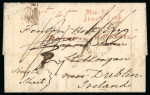 Stamp of Ireland » Postal History (Arranged alphabetically by County) Dublin - Blackrock: 1835 (17.3) Folded entire from
