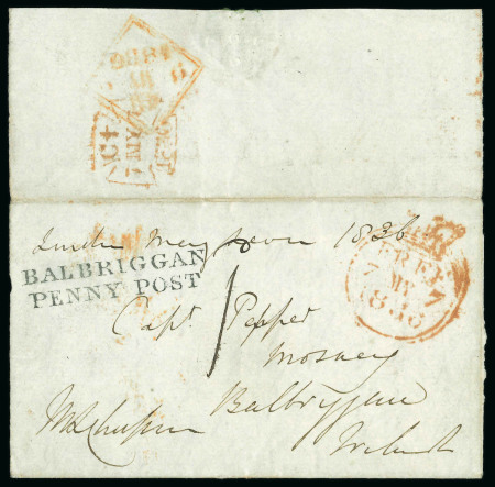 Stamp of Ireland » Postal History (Arranged alphabetically by County) Dublin - Portobello: 1822 (3.5) Folded letter sheet