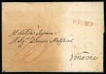 Stamp of Ionian Islands » 	British Protectorate » Stampless mail Ionian Islands 1826 Zante to Venice via Fiume disinfected entire