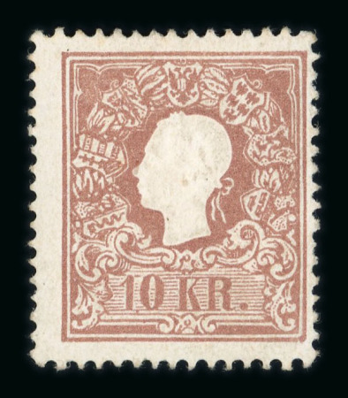 Stamp of Austria » 1858 Issue Austria Österreich 1858 10Kr Ty I