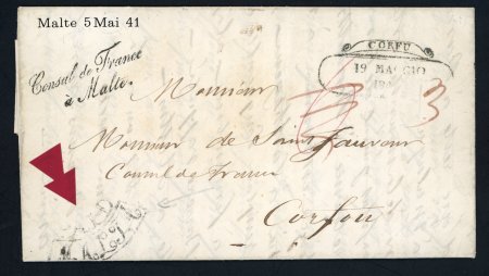 Stamp of Ionian Islands » 	British Protectorate » Stampless mail Ionian Islands 1818-43 group 7 entires