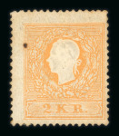 Stamp of Austria » 1858 Issue Austria Österreich 1859 2Kr Ty II orange