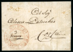 Stamp of Ionian Islands » 	British Protectorate » Inter Island Mail Ionian Islands 1815 Lixuri Cefalonia entire to Corfu