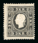 Stamp of Austria » 1858 Issue Austria Österreich 1859 3Kr schwarz Ty II
