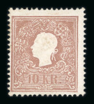 Stamp of Austria » 1858 Issue Austria Österreich 1859 10Kr Ty II