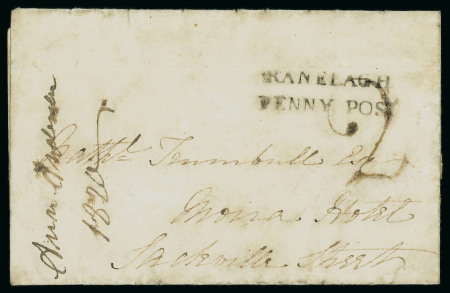 Stamp of Ireland » Postal History (Arranged alphabetically by County) Dublin - County: 1817-43 Attractive assembly of various