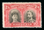Stamp of Rhodesia 1910-13 mint range of the Double Heads on stocksheets with groups from each value