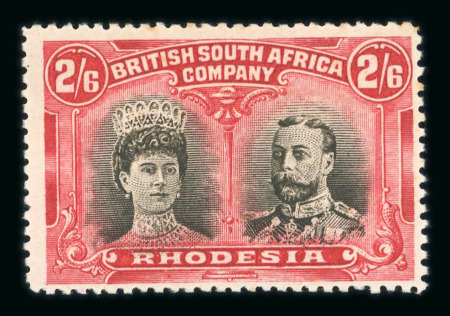 Stamp of Rhodesia 1910-13 mint range of the Double Heads on stocksheets with groups from each value