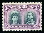 Stamp of Rhodesia 1910-13 mint range of the Double Heads on stocksheets with groups from each value