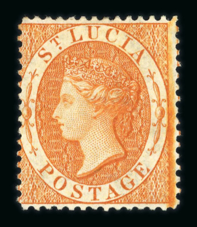 Stamp of St. Lucia St. Lucia 1864-1936 mint range on stocksheets