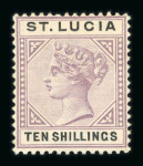 Stamp of St. Lucia St. Lucia 1864-1936 mint range on stocksheets