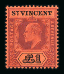 Stamp of St. Vincent St. Vincent 1861-1935 mint collection on stocksheets