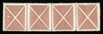 Stamp of Austria » 1858 Issue Austria Österreich 1859 Braunes kl. Andreaskreuz 4er Streifen