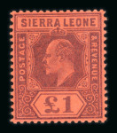 Stamp of Sierra Leone 1859-1935 mint collection on stock sheets