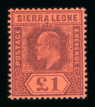 Stamp of Sierra Leone 1859-1935 mint collection on stock sheets