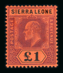 Stamp of Sierra Leone 1859-1935 mint collection on stock sheets