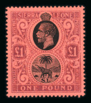 Stamp of Sierra Leone 1859-1935 mint collection on stock sheets