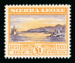 Stamp of Sierra Leone 1859-1935 mint collection on stock sheets