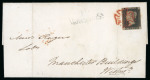 Stamp of Great Britain » 1840 1d Black and 2d Blue "May Dates" 1840 1d. black, AA, Pl. 2, close to good margins, used