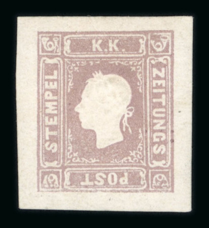 Stamp of Austria » 1858-59 Newspaper Stamp Austria Österreich 1858-59 Zeitungsm. 1,05 lila