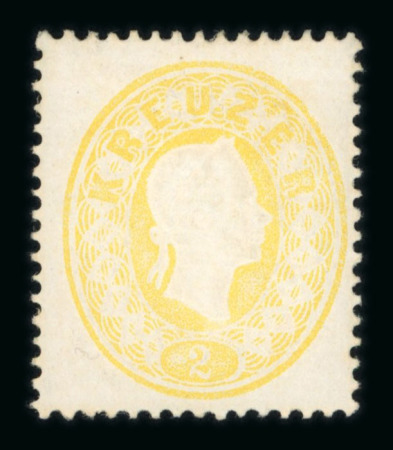 Stamp of Austria » 1860 Issue Austria Österreich 1860-61. 2Kr gelb