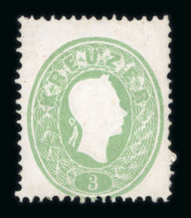 Stamp of Austria » 1860 Issue Austria Österreich 18601-61 3Kr grün