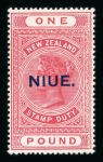 Stamp of British Empire General Collections and Lots 1889-1935, Mint collection on stock sheets with Mauritius, Niue, Northern Rhodesia