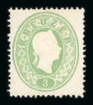 Stamp of Austria » 1860 Issue Austria Österreich 1860-61 3kr gelbl'grün