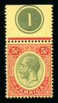 Stamp of Jamaica Jamaica 1870-1935 mint collection on stock sheets