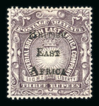 Stamp of Kenya, Uganda and Tanganyika » British East Africa BEA 1890-97 small mint range on stock sheet