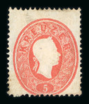 Stamp of Austria » 1860 Issue Austria Österreich 1860-61 5Kr d'rot