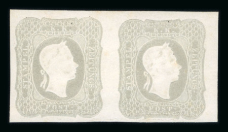 Stamp of Austria » Newspaper Stamp 1861 Austria Österreich Zeitungsm. 1860-61 postfr. Paar 1,05Kr