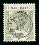 Stamp of Leeward Islands Leewards 1890-1935 mint collection on stock sheets