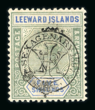 Stamp of Leeward Islands Leewards 1890-1935 mint collection on stock sheets