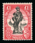 Stamp of Malta Malta 1860-1935 mint collection on stock pages