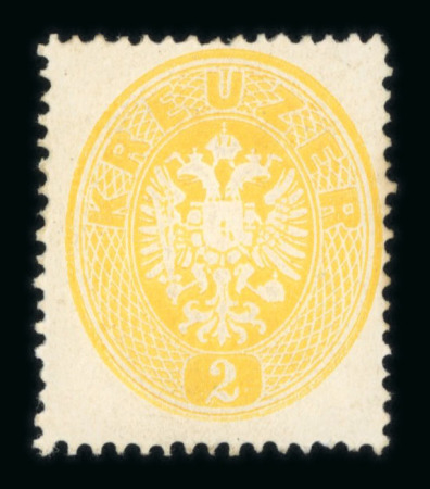 Stamp of Austria » 1863 Issue Austria Österreich 1863. 2Kr gelb