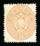 Stamp of Austria » 1863 Issue Austria Österreich 1863 15Kr ungebr.