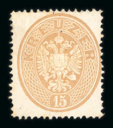 Stamp of Austria » 1863 Issue Austria Österreich 1863 15Kr ungebr.