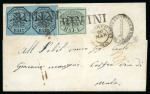 Stamp of Ionian Islands » Postal History » Mail to and from Foreign Destinations Ionian Islands 1852 Papal States to Corfu