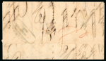 Stamp of Ionian Islands » Postal History » Mail to and from Foreign Destinations Ionian Islands 1853 Zante to Malta, oval accountancy