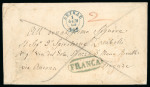 Stamp of Ionian Islands » Postal History » Mail to and from Foreign Destinations Ionian Islands 1863 Santa Maura to Florence entire